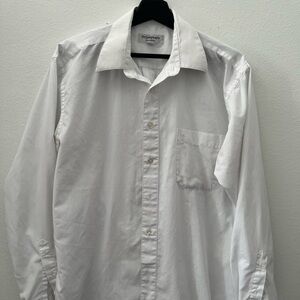 Yves Saint Laurent White Men's Dress Shirt - Classic Button-Up